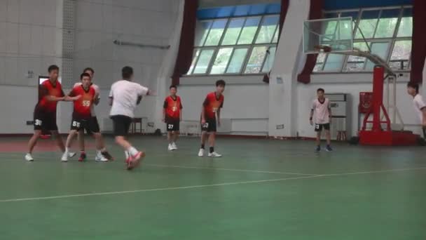Luannan County Hebei Eyaleti Çin Ağustos 2020 Ortaokul Öğrencileri Spor — Stok video