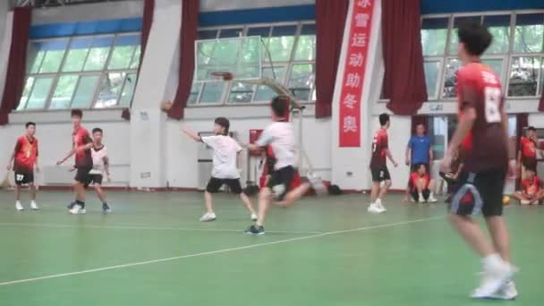 Luannan County Hebei Eyaleti Çin Ağustos 2020 Ortaokul Öğrencileri Spor — Stok video