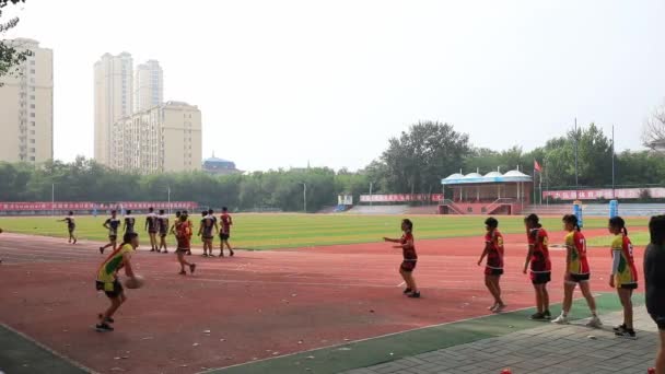 Państwo Luannskie Prowincja Hebei Chiny Sierpnia 2020 Uczniowie Gimnazjum Praktykują — Wideo stockowe