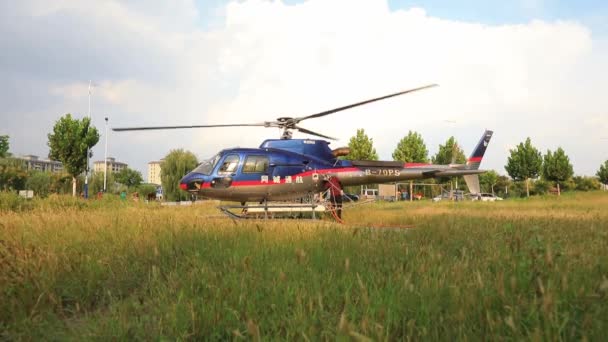 Luannan County Provincie Hebei China September 2020 Landbouwonbemande Luchtvaartuigen Voegen — Stockvideo
