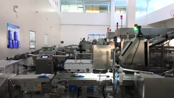 Maschinen Und Anlagen Normalbetrieb Einer Salzverpackungslinie Nordchina — Stockvideo
