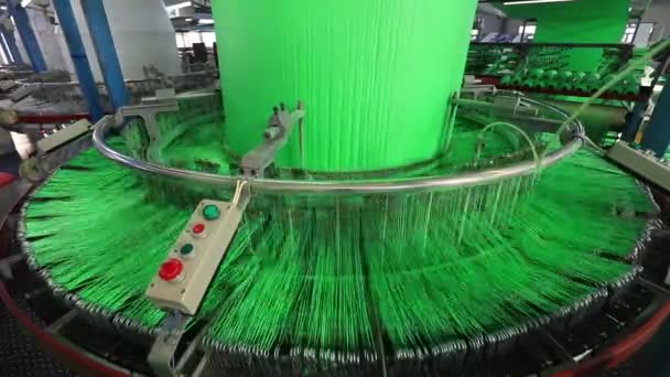Výrobní Linka Plastových Tkaných Tašek Továrně Severní Čína — Stock video