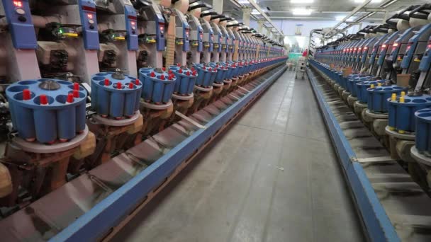 Stroje Zařízení Pro Spřádání Výrobní Lince Severní Čína — Stock video
