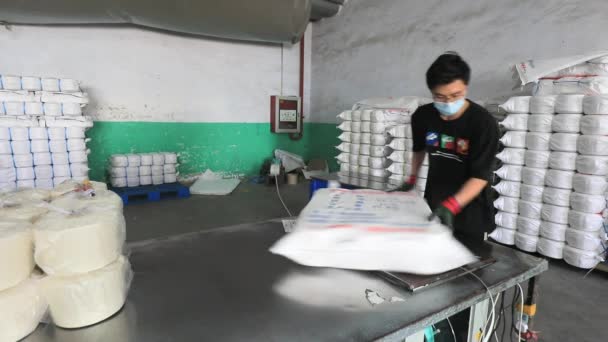 Luannan County Provincia Hebei China Abril 2020 Los Trabajadores Recogen — Vídeo de stock