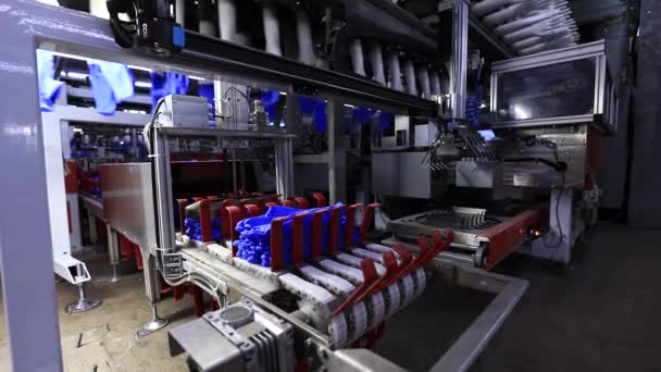 Línea Producción Embalaje Automático Guantes Nbr Norte China — Vídeo de stock