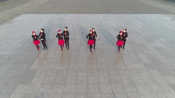 Luannan County Provincia Hebei China Mayo 2020 Damas Practican Baile — Vídeos de Stock