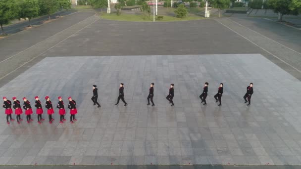 Państwo Luannskie Prowincja Hebei Chiny Maja 2020 Panie Ćwiczą Taniec — Wideo stockowe
