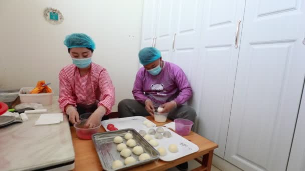Luannan County Hebei Province China May 2020 Chefs Make Traditional — Stock Video