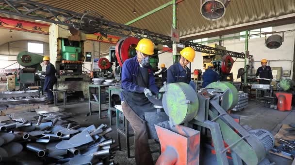 Lannan County Provincie Hebei Čína Května 2020 Pracovníci Pracují Nervózně — Stock video