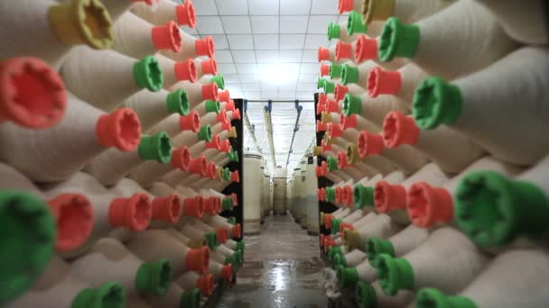 Barevná Bavlněná Příze Továrně Severní Čína — Stock video