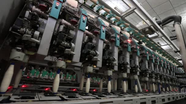 Machines Équipements Filature Dans Une Filature Chine Nord — Video