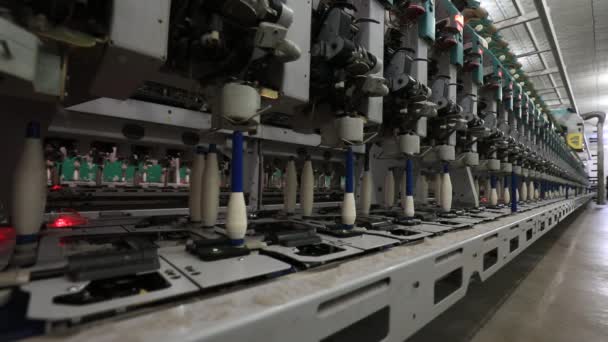 Maquinaria Equipo Hilado Molino Hilado Norte China — Vídeo de stock