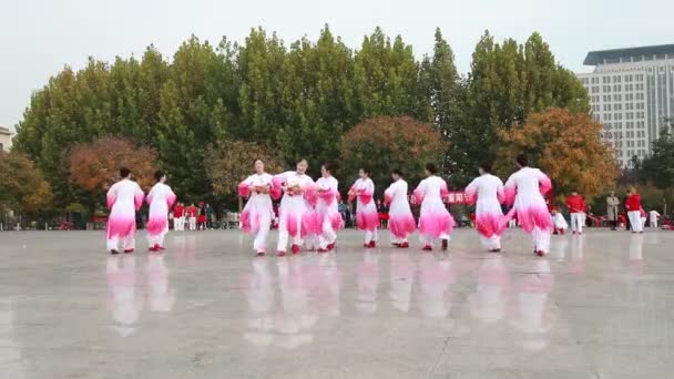 Contatto Luannano Cina Ottobre 2020 Gli Spettacoli Danza Fitness Anziani — Video Stock