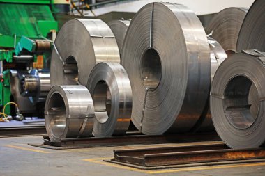 Rulo şerit Kuzey Çin 'deki üretim atölyesinde.