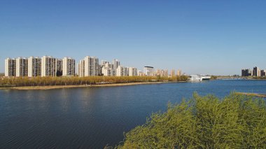 Rıhtım Kenti, mimari manzara, hava fotoğrafları, Kuzey Çin