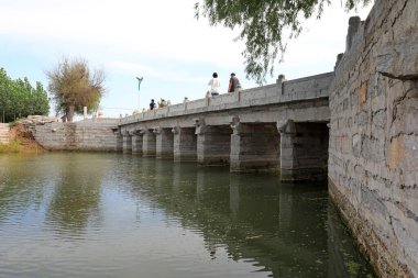 Çin geleneksel taş köprü mimarisi manzarası, Kuzey Çin