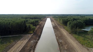 Şehrin çevresindeki su sisteminin doğal manzarası, Kuzey Çin
