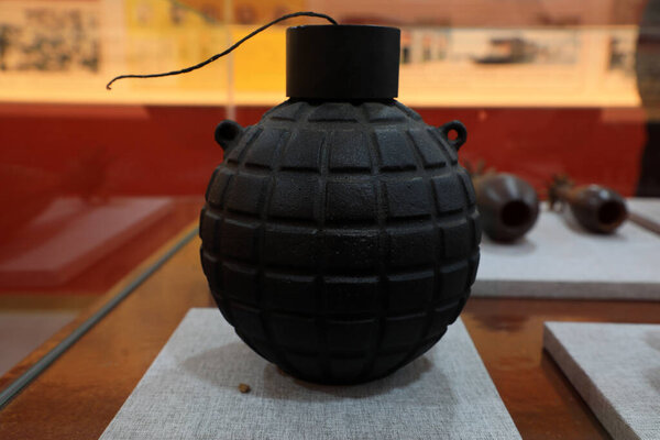 Anti tank mines in a museum, North China