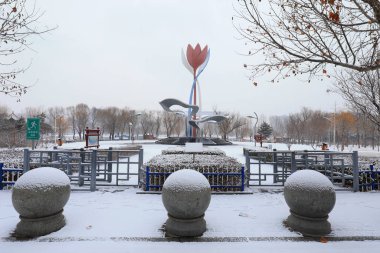 Kuzey Çin 'in kış manzarası