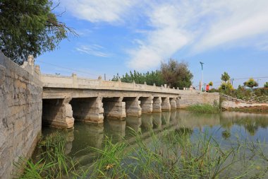 Çin geleneksel taş köprü mimarisi manzarası, Kuzey Çin
