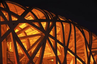 Pekin kuş yuvası, Çin 'deki bina yapısına yakın.