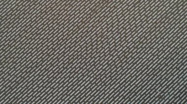 Plastik film kaplı patates ekildi. Güzel bir tarla, Kuzey Çin.