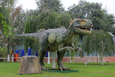 BEIJING - 23 Ekim: Dinozor modeli 23 Ekim 2014 tarihinde, Pekin, Çin