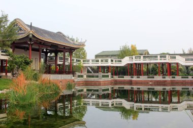 BEIJING - 23 Ekim: Lingnan bahçe mimarisi, 23 Ekim 2014, Pekin, Çin