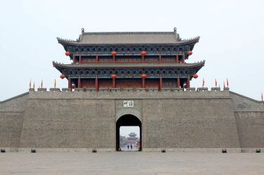 LUAN COUNTY - 23 Kasım 2014 'te Luanzhou şehir peyzaj mimarisi, Luan County, Hebei Eyaleti, Çin