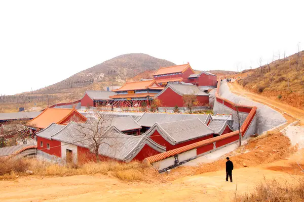 stock image LUAN COUNTY - NOVEMBER 23: Hengshan Dajue Temple monastery landscape architecture, on november 23, 2014, Luan County, Hebei Province, China