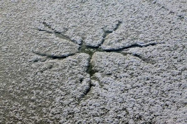 stock image cracked ice on river in winter, China