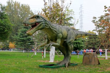 BEIJING - 23 Ekim: Dinozor modeli 23 Ekim 2014 tarihinde, Pekin, Çin