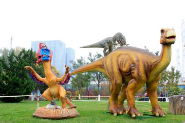 BEIJING - 23 Ekim: Dinozor modeli 23 Ekim 2014 tarihinde, Pekin, Çin