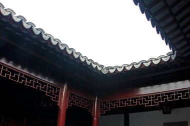 BEIJING - 23 Ekim: Çin geleneksel verandası, 23 Ekim 2014, Pekin, Çin