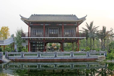 BEIJING - 23 Ekim: Lingnan bahçe mimarisi, 23 Ekim 2014, Pekin, Çin