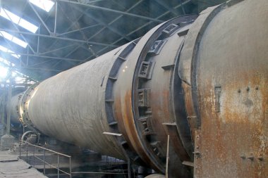 TANGSHAN ŞEHRİ - Kasım 18: Müzedeki orijinal mekanik ekipman, Kasım 18, 2014, Tangshan City, Hebei Eyaleti, Çin