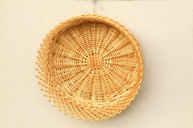 Hasır örgü malzemeleri, fotoğrafa yakın çekim.