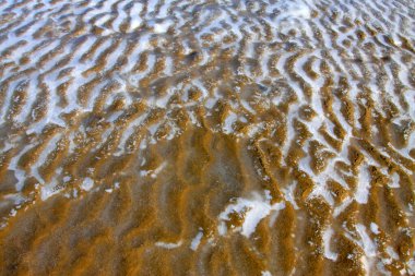 Buz ve kar doğal deniz manzarası, fotoğrafa yakın.