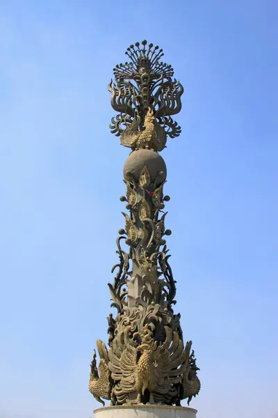 stock image Tangshan City - May 16: phoenix sculpture in a park on May 16,2016, tangshan city, hebei province, China