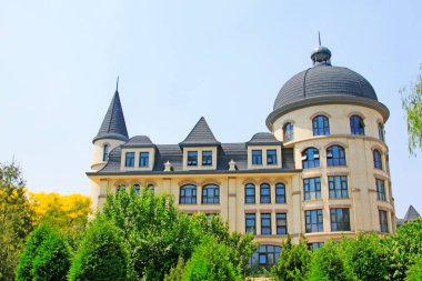 Bir parkta Avrupa peyzaj mimarisi