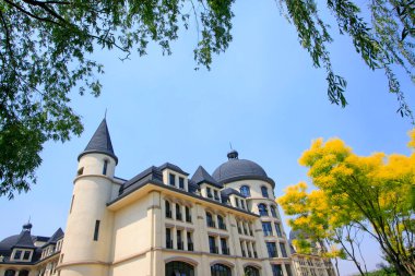 Bir parkta Avrupa peyzaj mimarisi