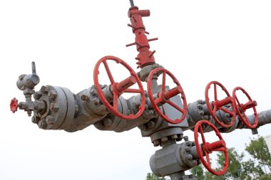 Petrol boru hattı kontrol el tekeri, fotoğrafın kapatılması