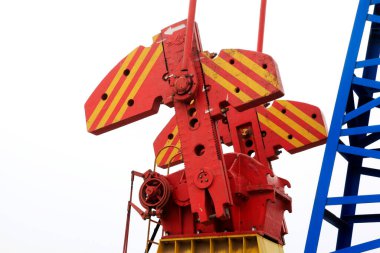 Dengeli kiriş pompalama ünitesi parçaları, fotoğrafa yakın çekim