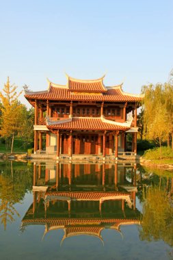 Çin antik mimari manzarası