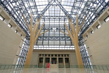 Hebei Müzesi 'ndeki Fornix Hall, fotoğrafa yakın çekim.