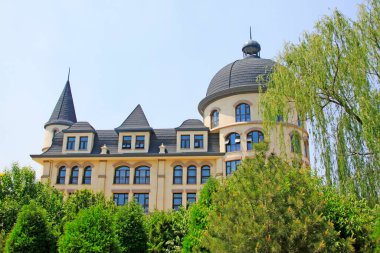 Bir parkta Avrupa peyzaj mimarisi