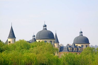 Bir parkta Avrupa peyzaj mimarisi