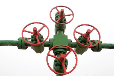 Petrol boru hattı kontrol el tekeri, fotoğrafın kapatılması