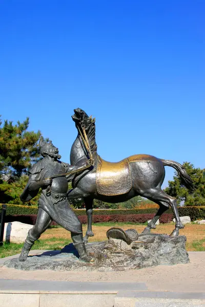 stock image Beijing - November 1, 2015: bronze sculpture in the park, Beijing, China, November 1, 201