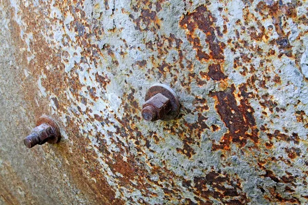 Oksitlenme paslanma, metal vida, fotoğrafa yakın çekim.